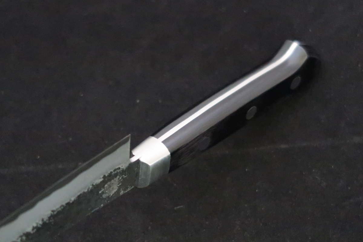 邑田武峰作 古式百錬黒打ぺテ135mm（木鞘付）・両刃 Buhou Murata