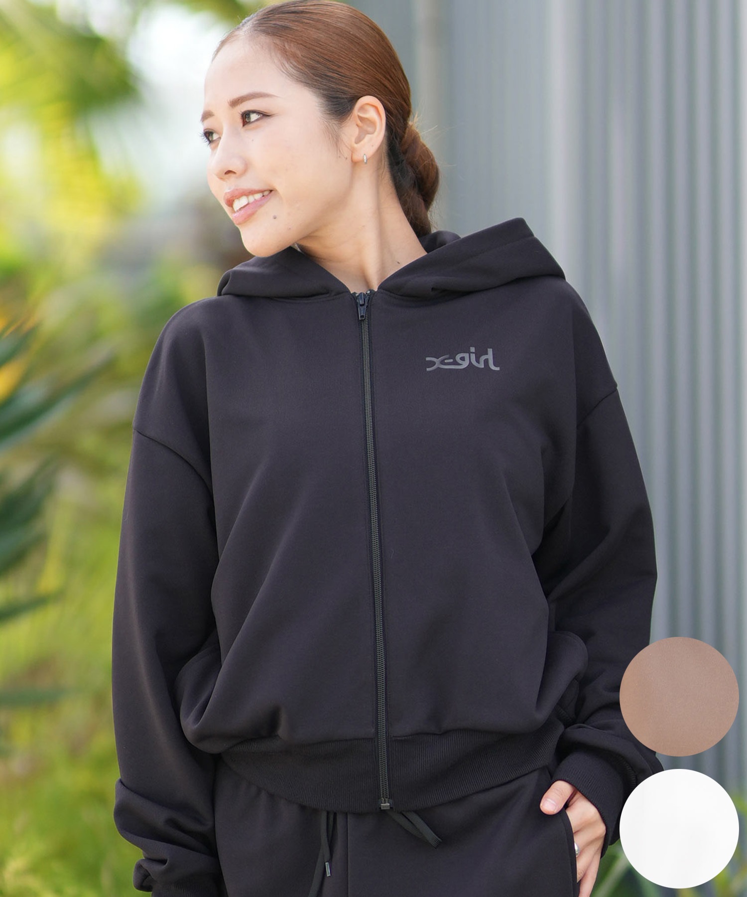 X-girl SPORTS エックスガールスポーツ ジップアップ パーカー