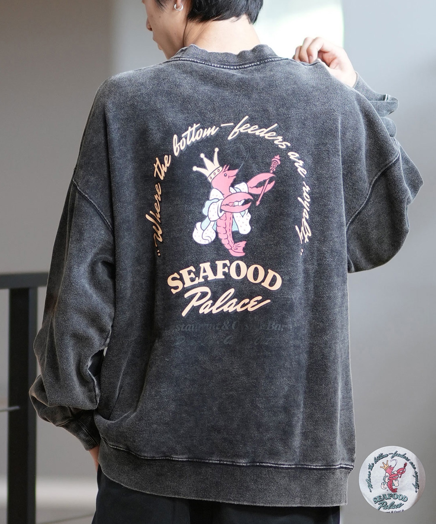 LOST ロスト トレーナー クルーネック メンズ スウェット バック