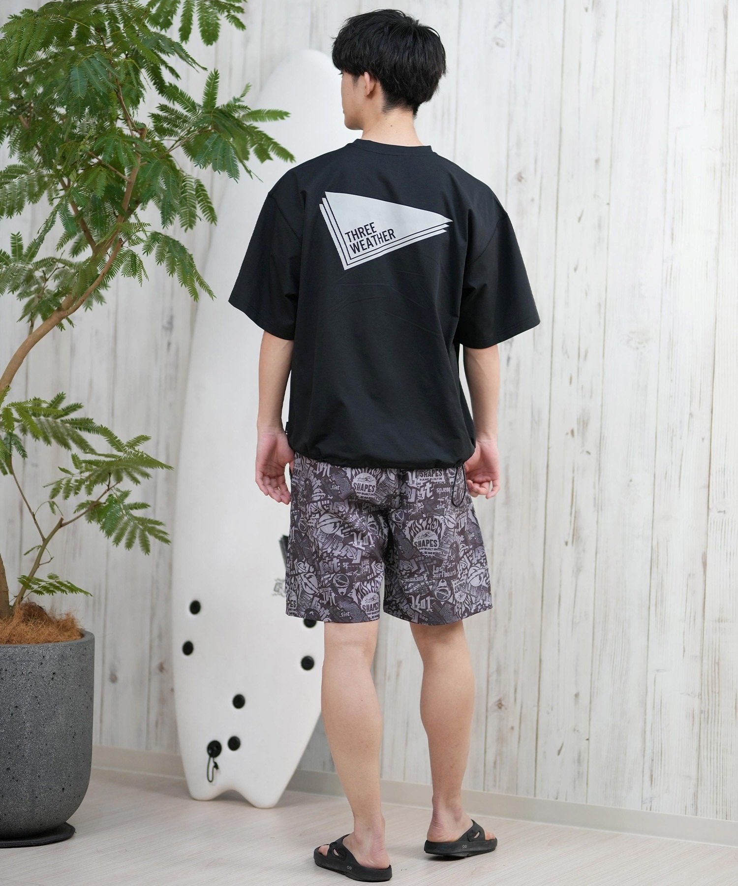 LOST ロスト ショートパンツ メンズ ショーツ 総柄 水陸両用