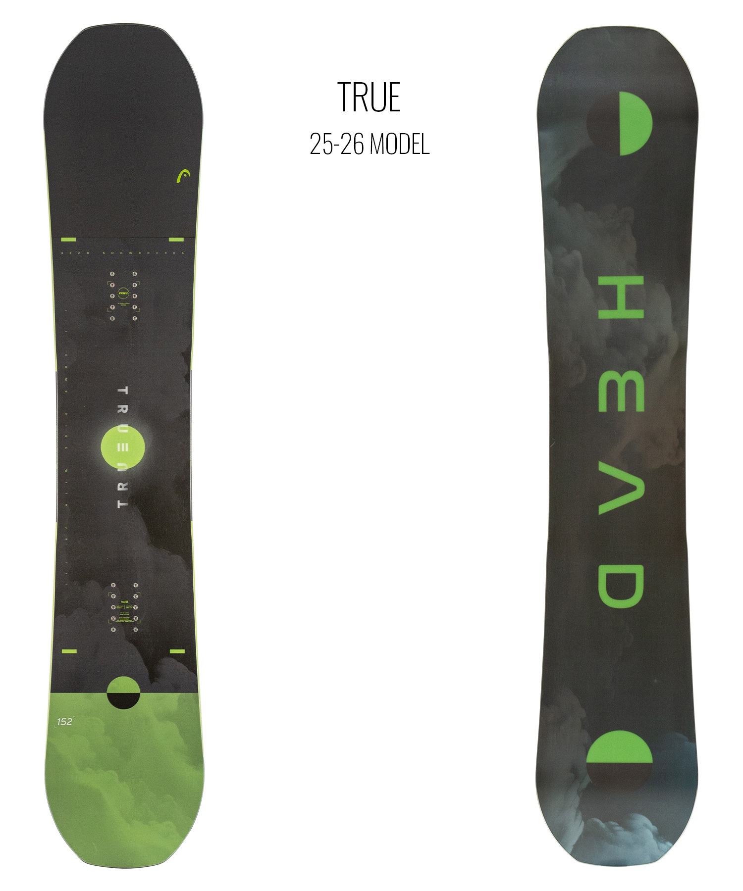 HEAD ヘッド トゥルー スノーボード 板 メンズ 25-26 MM H8