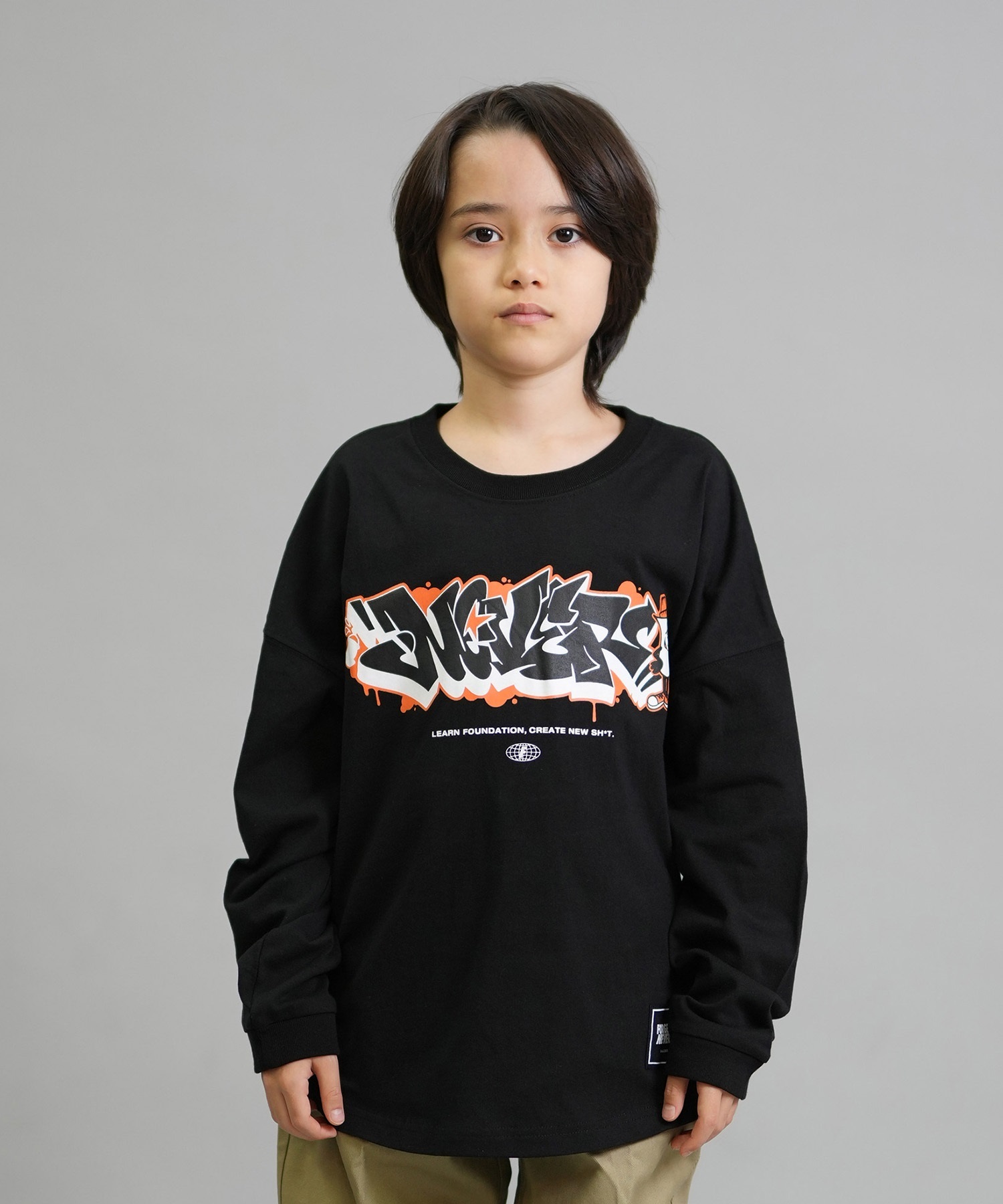 FORGET NEVER フォーゲットネバー 長袖 Tシャツ ロンT キッズ ジュニア