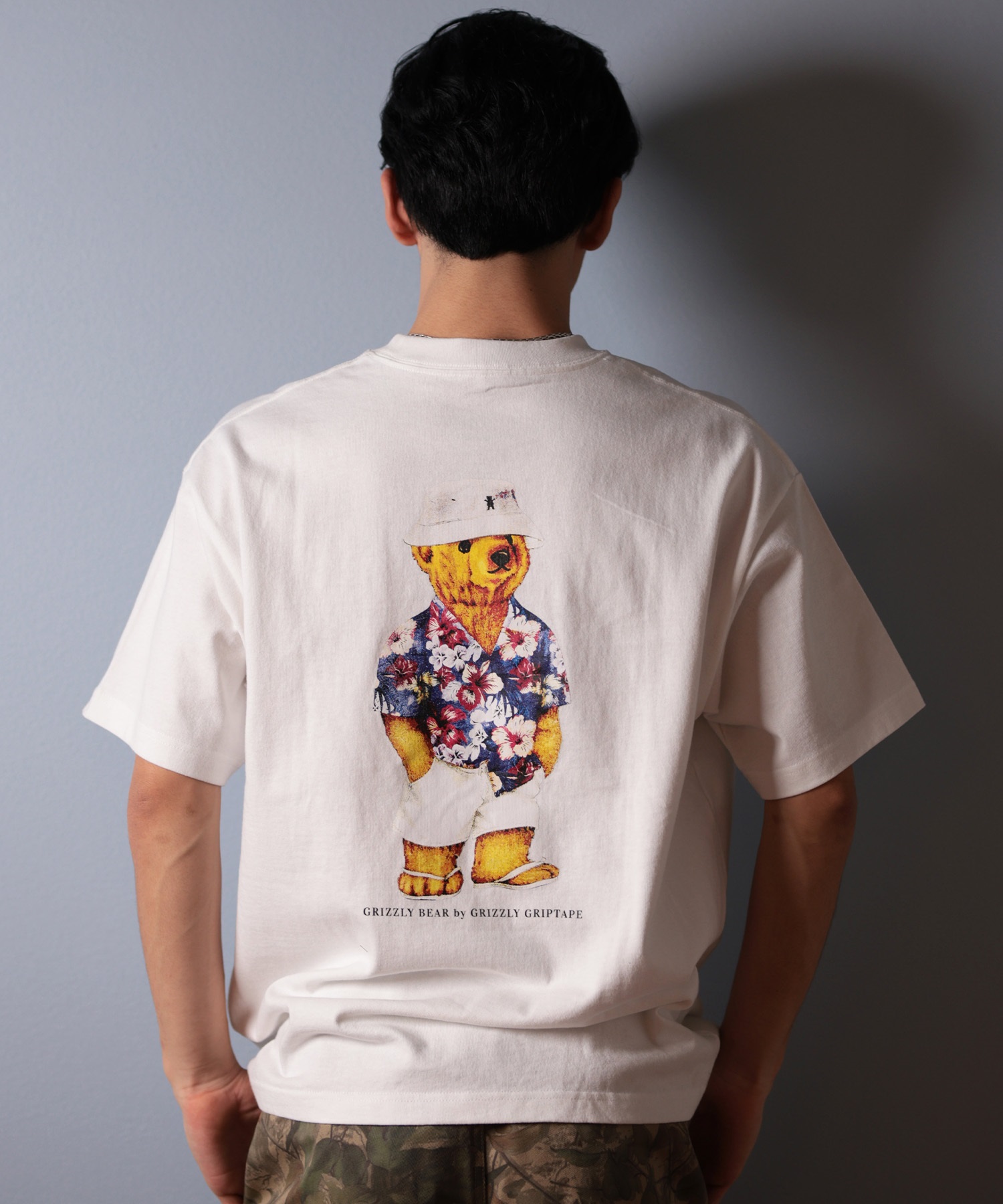 GRIZZLY グリズリー 半袖 Tシャツ メンズ バックプリント ALOHA BEAR