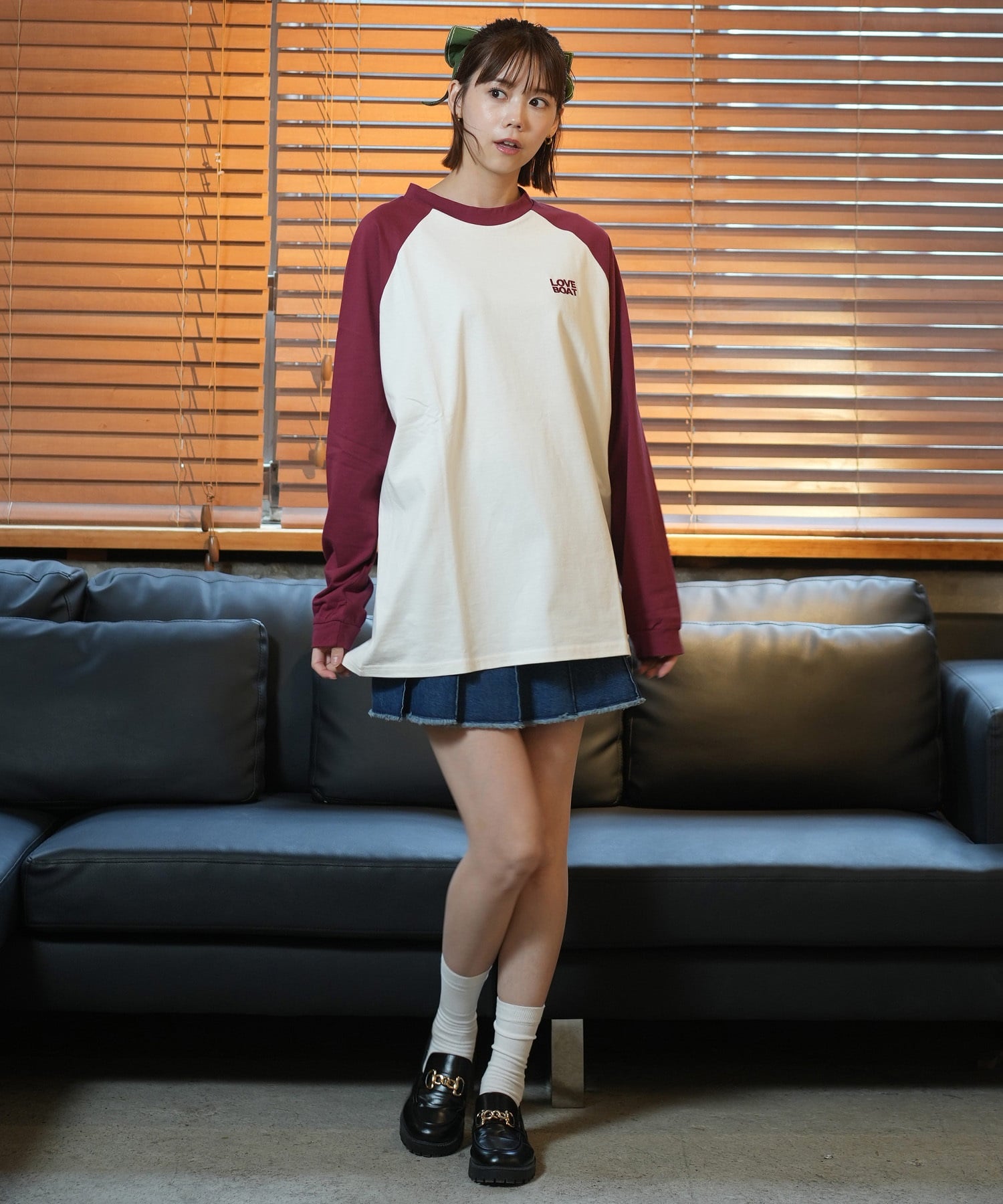 LOVE BOATラブボート 長袖 Tシャツ レディース ロンT ラグラン バック