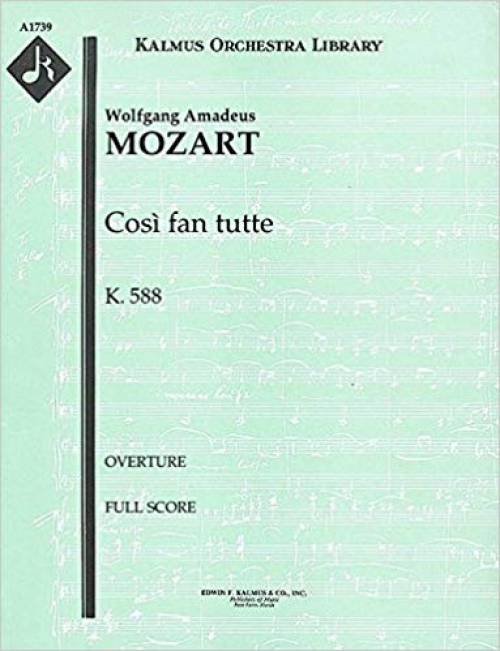 コジ・ファン・トゥッテ序曲（スコアのみ）【Cosi fan Tutte. K. 588