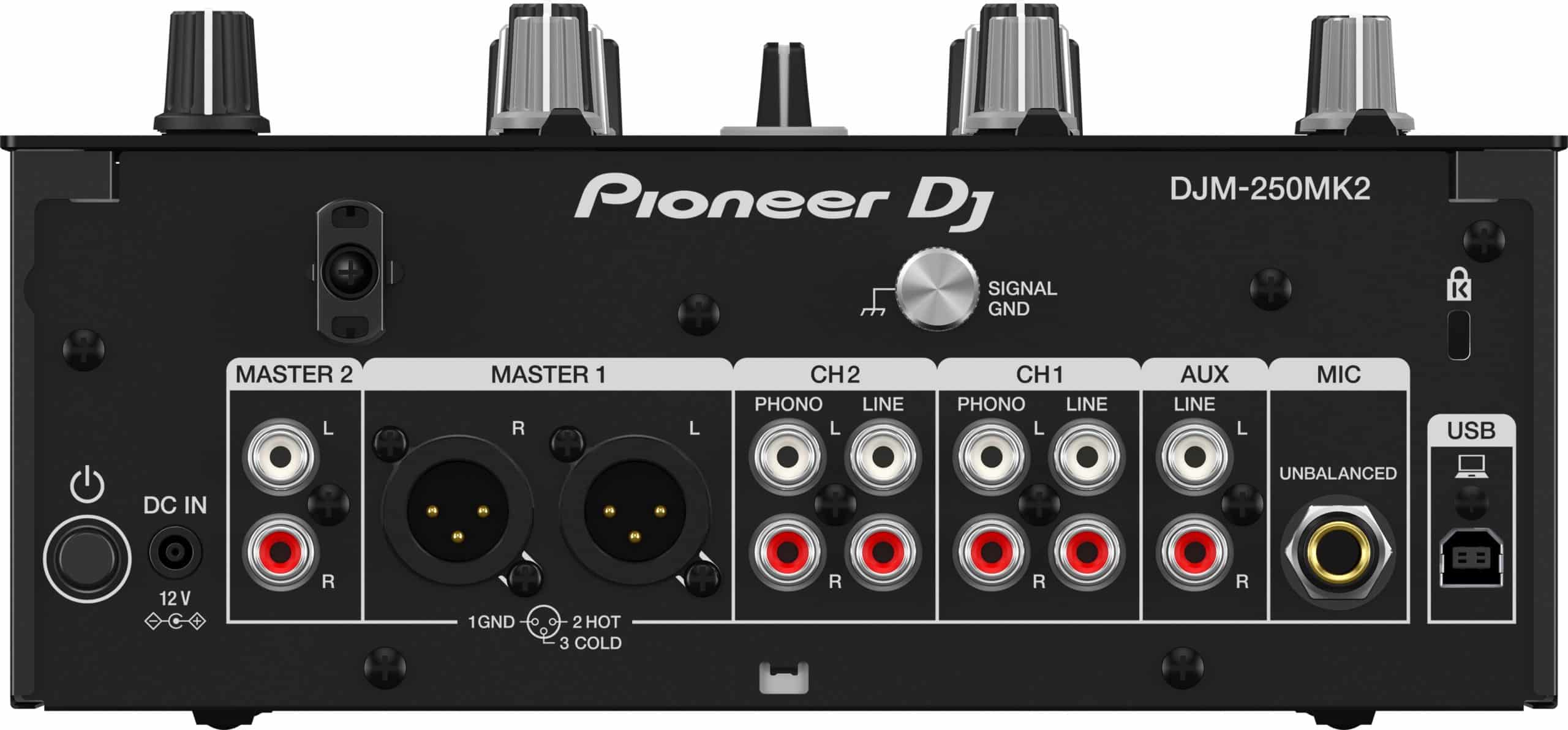 Pioneer DJ DJM-250MK2 2-CH DJ mixer + Pair of PLX1000 Turntables +