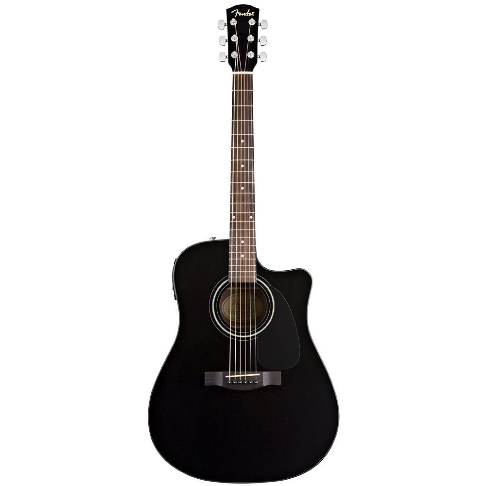 Fender CD-60SCE BLK Dreadnought Cutaway Solid Spruce Walnut
