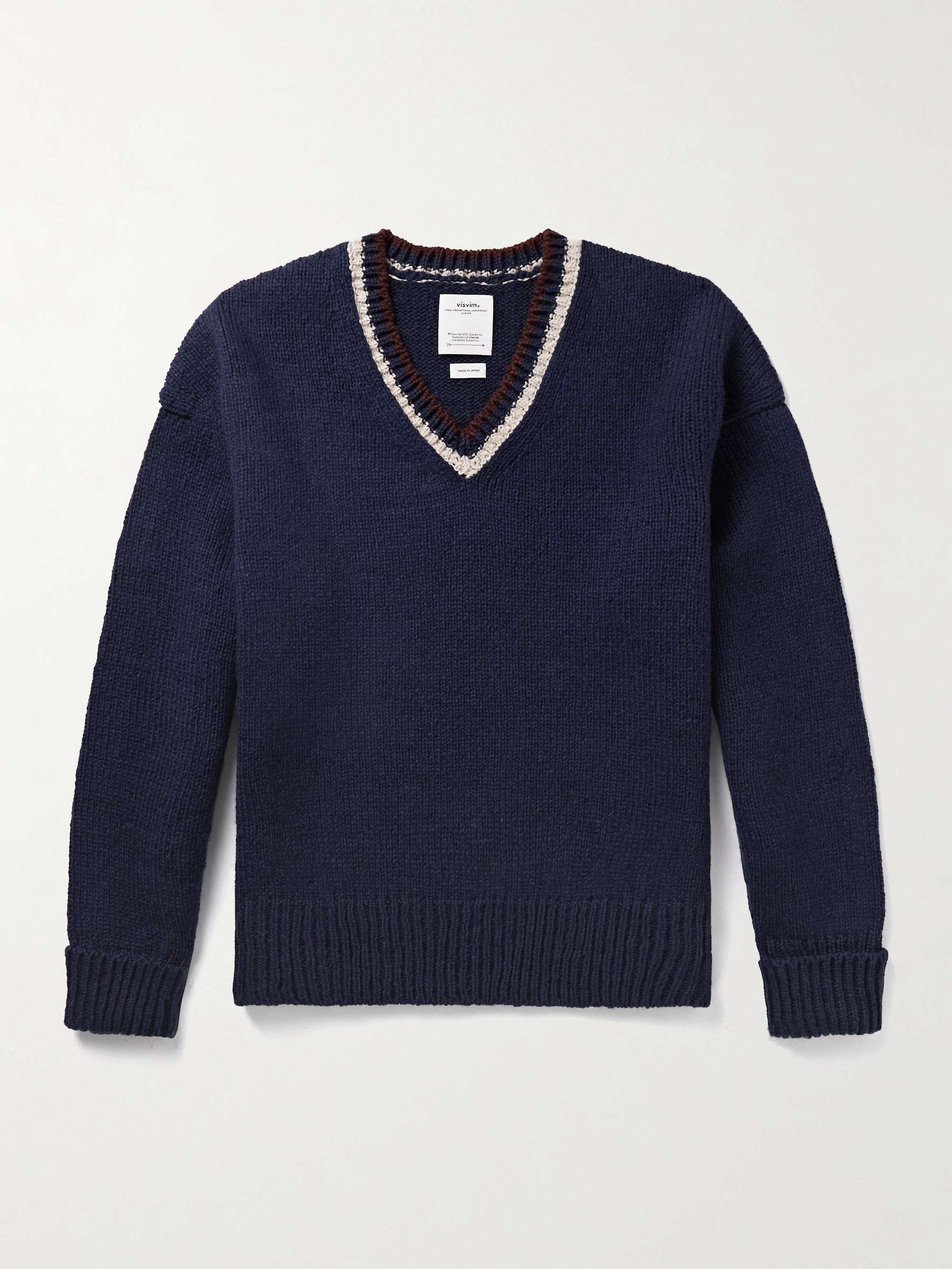 visvim 25AW COLLEGE V-NECK KNIT