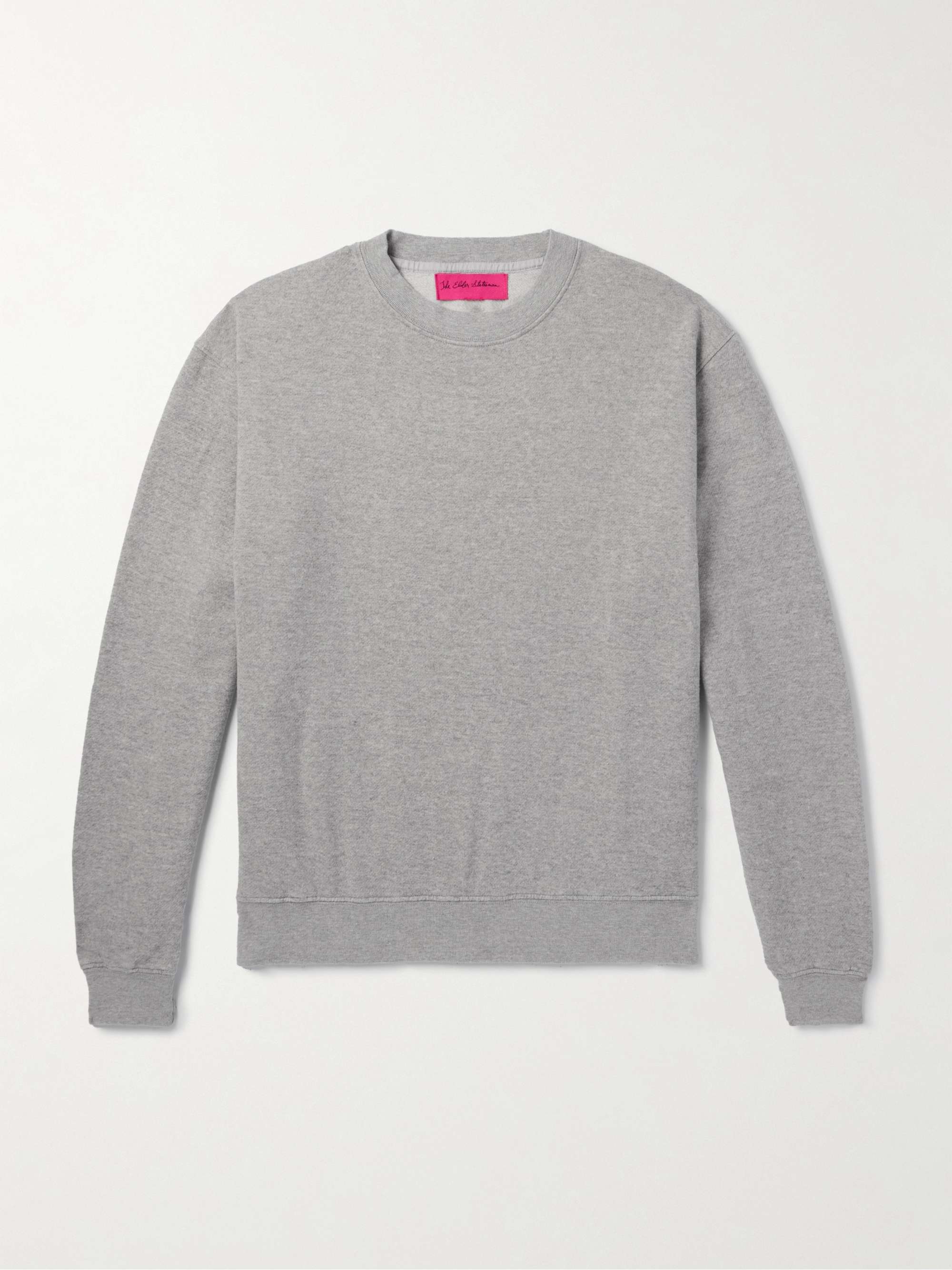 THE ELDER STATESMAN Daily Crew Cotton and Cashmere-Blend Jersey