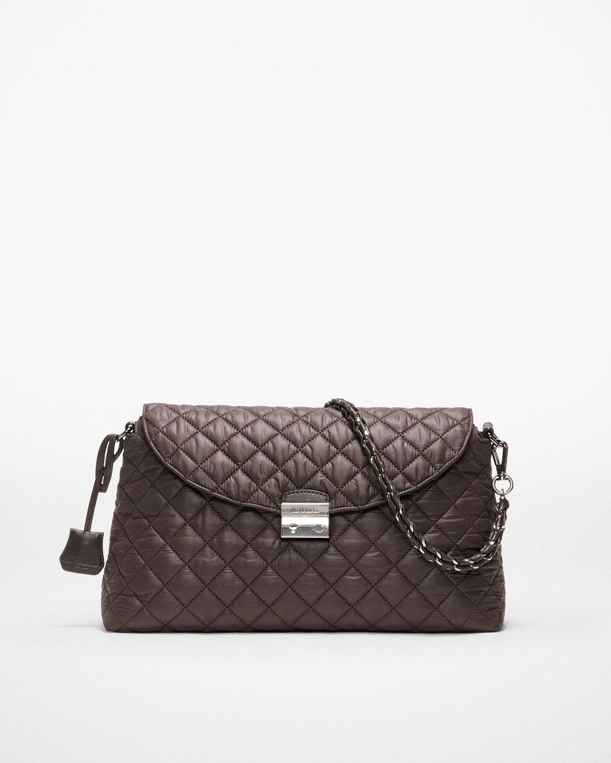 Blue Velvet Bag with Lock | MZ Wallace