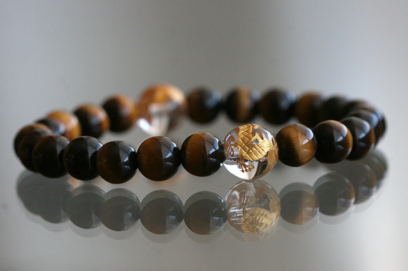 金彫り 龍鳳凰（りゅうほうおう）パワーストーンブレスレット