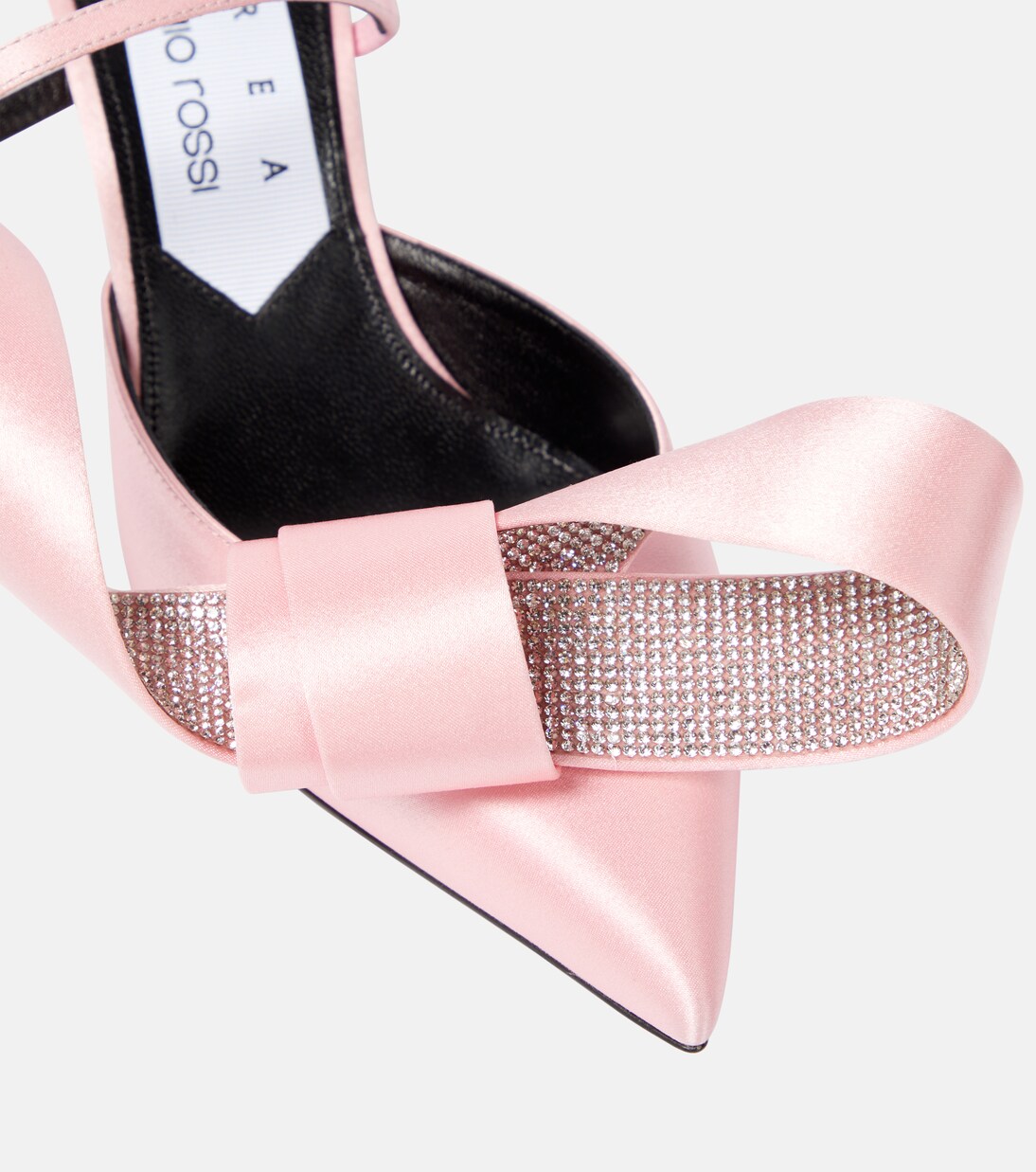 x Sergio Rossi Marquise crystal-embellished mules in pink - Area