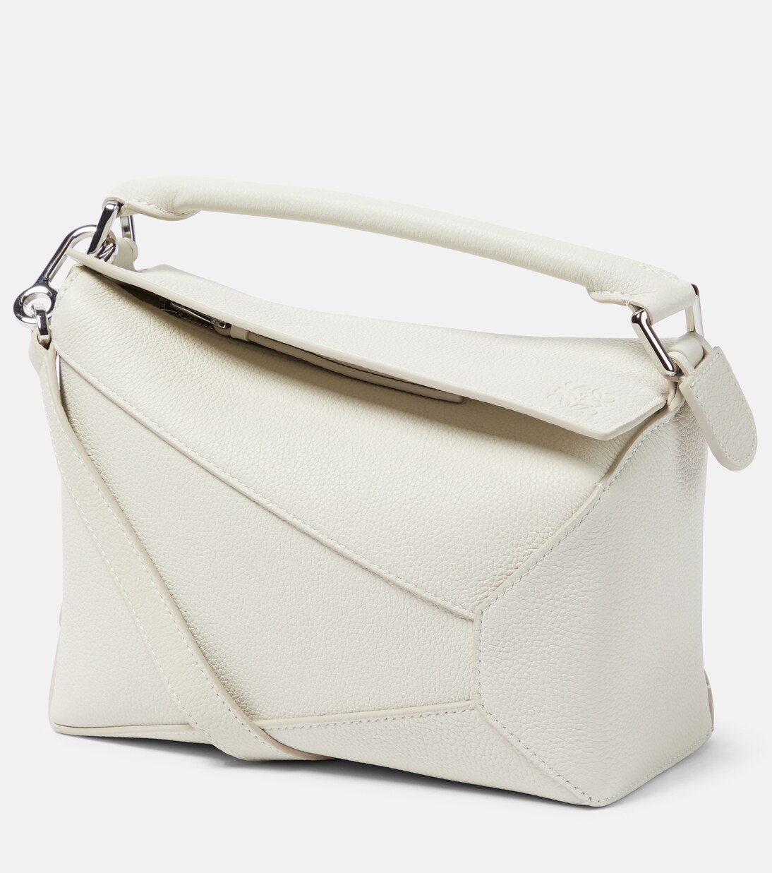 Puzzle Small leather tote bag in white - Loewe | Mytheresa