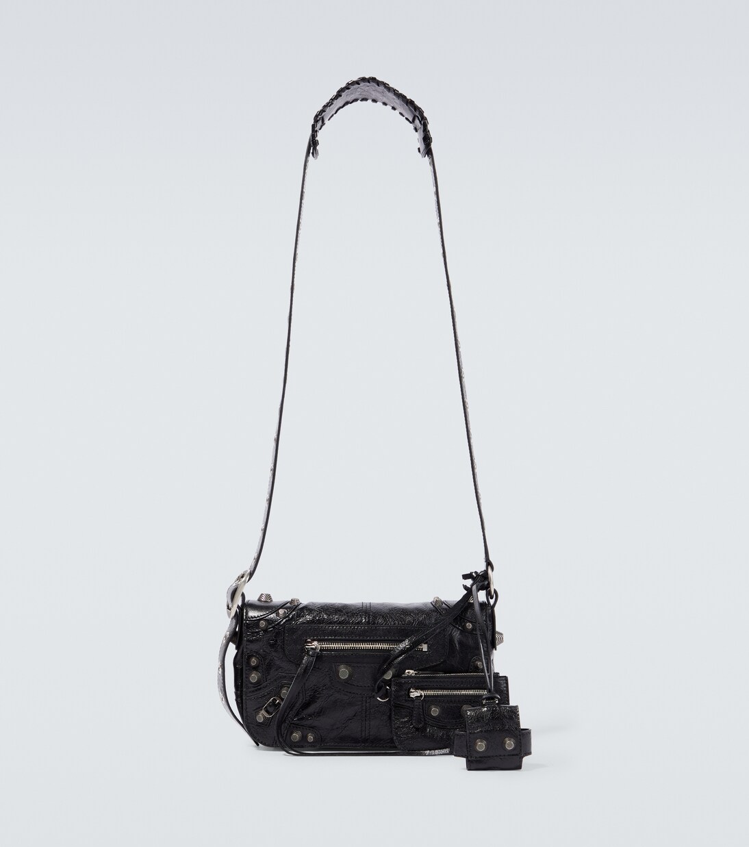 Le Cagole XS leather crossbody bag in black - Balenciaga | Mytheresa