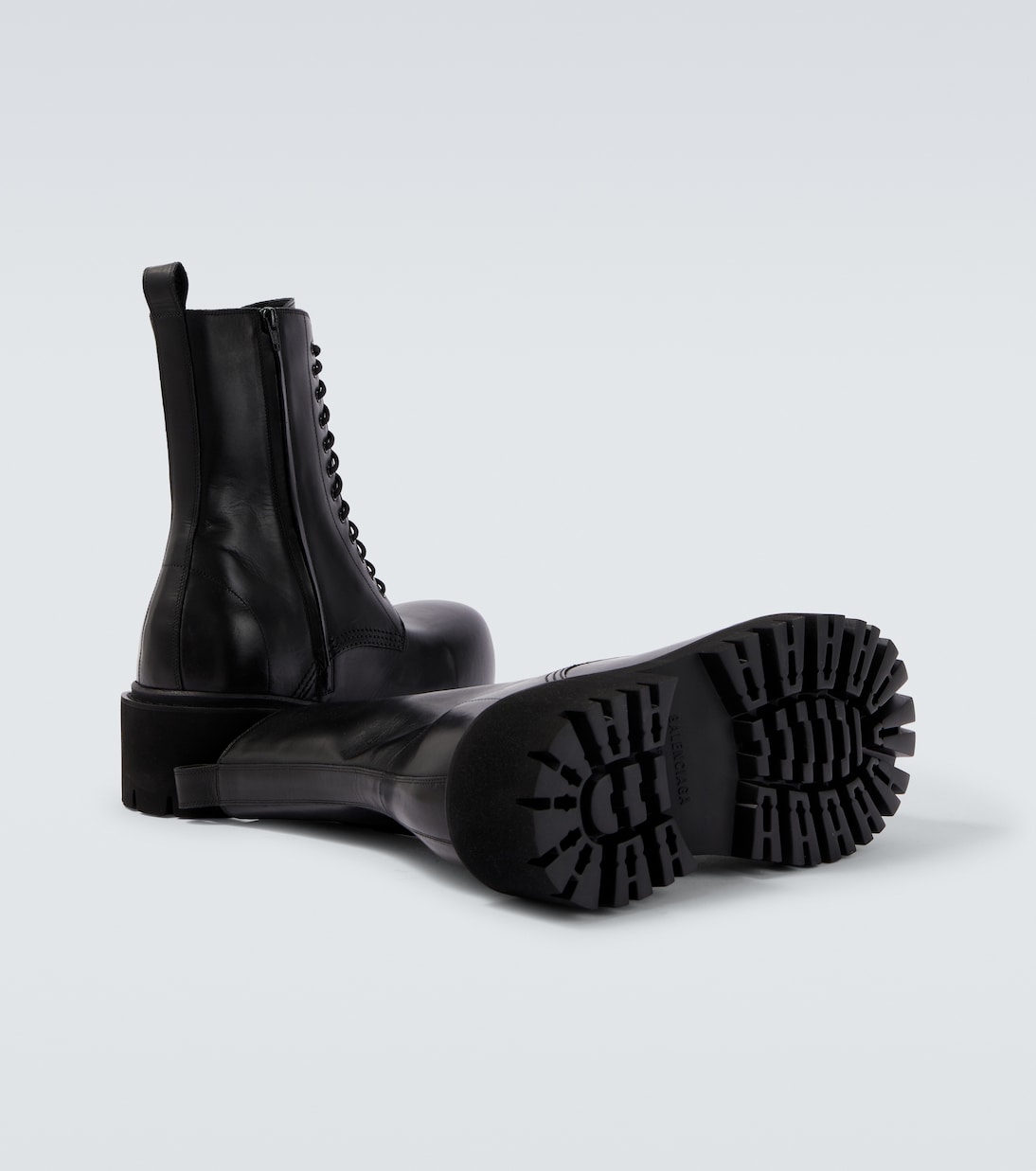 Stomper leather boots in black - Balenciaga | Mytheresa