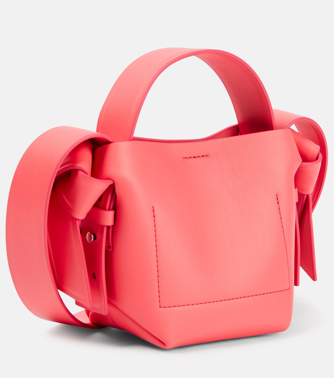 Musubi Mini leather crossbody bag in pink - Acne Studios | Mytheresa