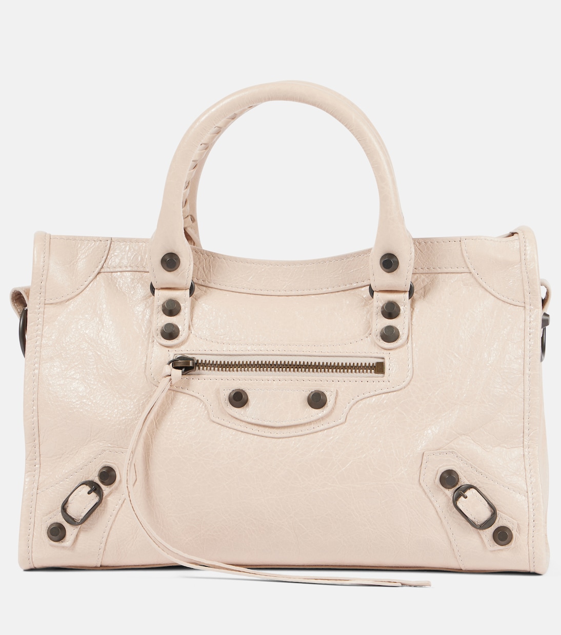 Le City Small leather tote bag in beige - Balenciaga | Mytheresa