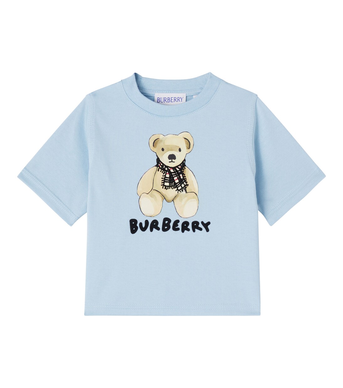 Baby Thomas Bear cotton jersey T-shirt in blue - Burberry Kids