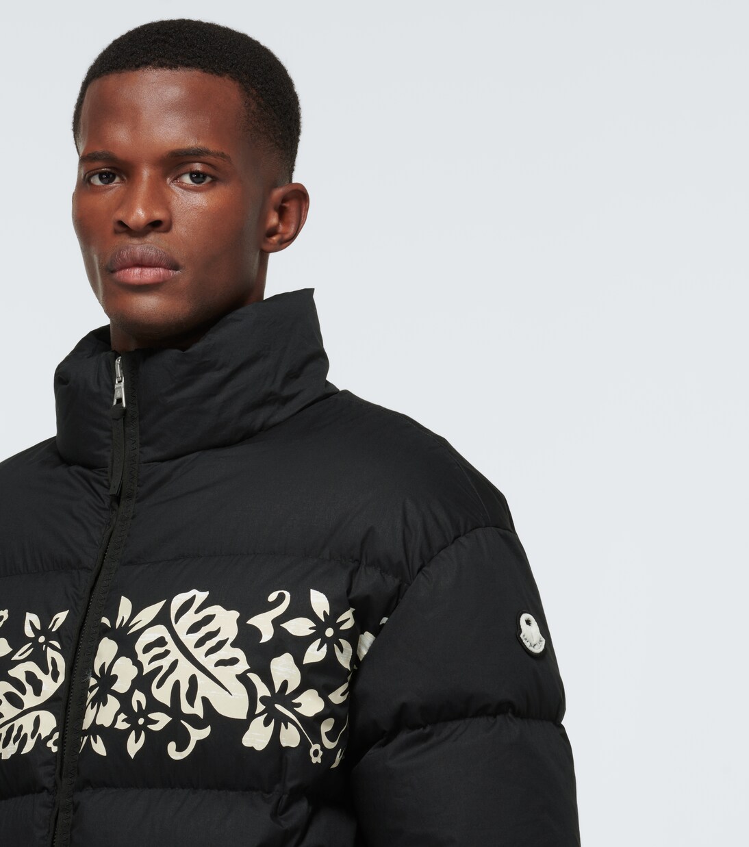 8 Moncler Palm Angels Idyllwild down-filled jacket in black