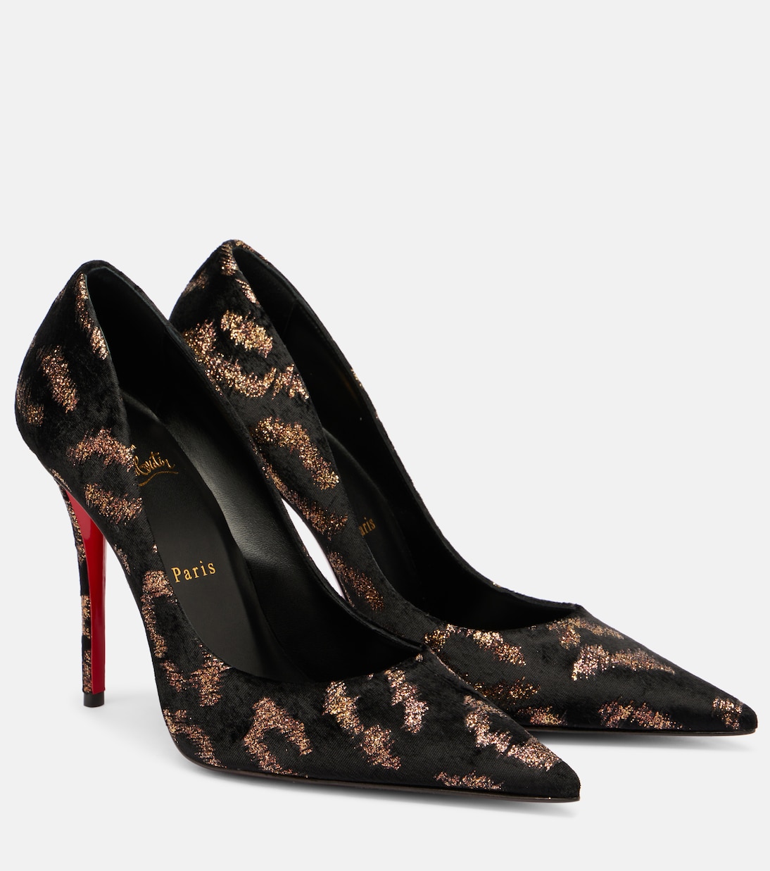 Miss Z leopard-print velvet pumps in black - Christian Louboutin