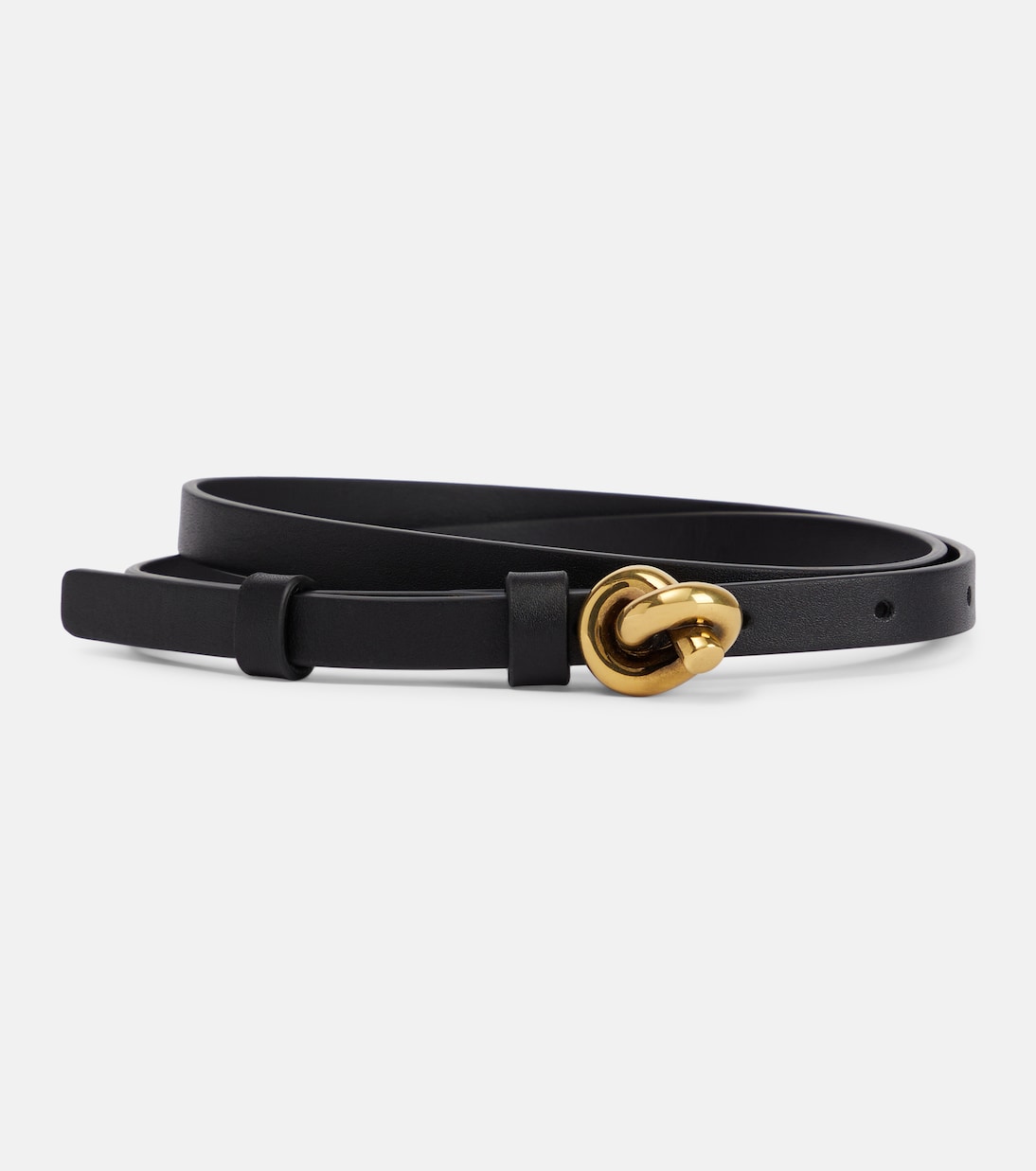 Knot leather belt in black - Bottega Veneta | Mytheresa