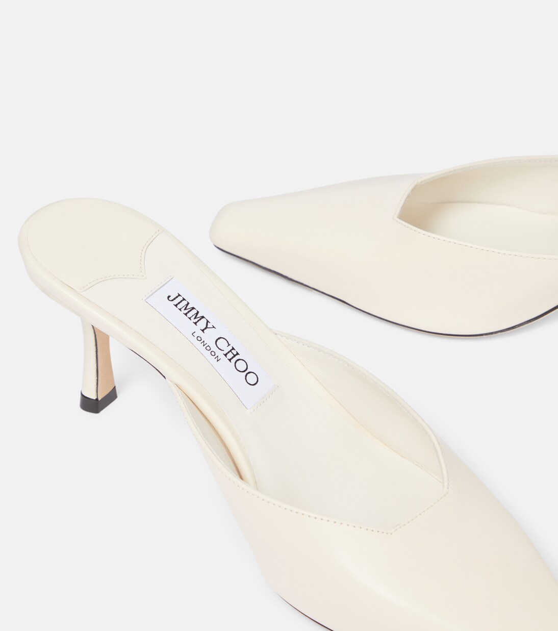 Vivi 65 leather mules in white - Jimmy Choo | Mytheresa