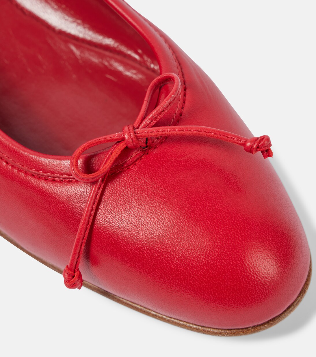 Veralli Verona leather ballet flats in red - Manolo Blahnik