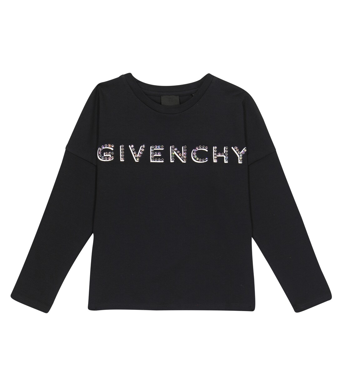 Logo long-sleeved T-shirt in black - Givenchy Kids | Mytheresa