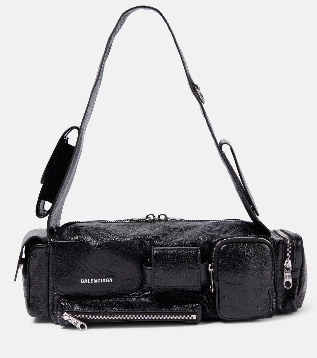 Superbusy XS leather shoulder bag in black - Balenciaga | Mytheresa