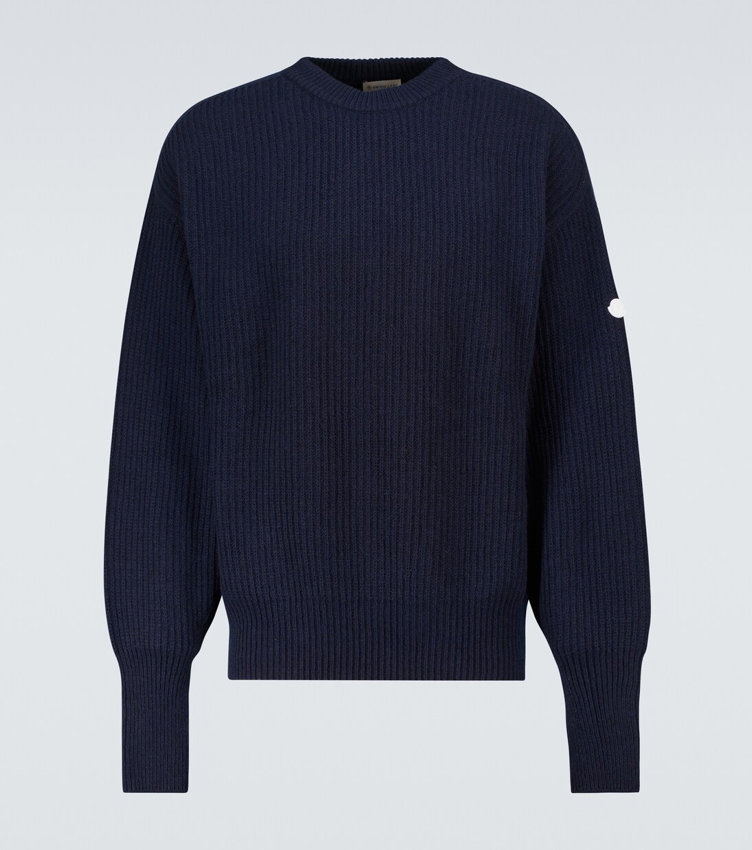 2 Moncler 1952 logo cashmere sweater in blue - Moncler Genius