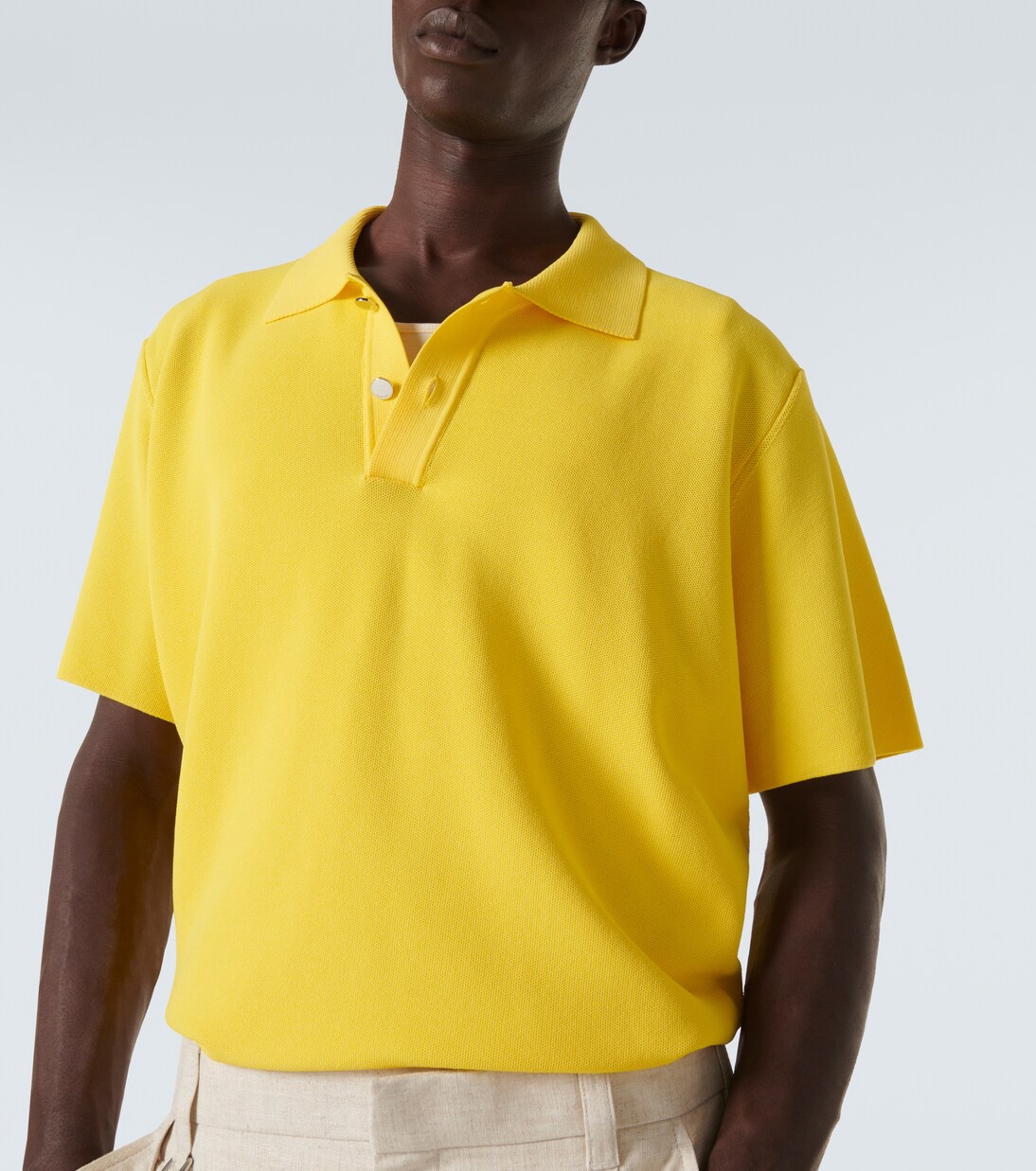 Le Polo Maille piqué polo shirt in yellow - Jacquemus | Mytheresa