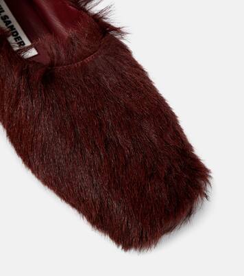 Calf hair flats in brown - Jil Sander | Mytheresa