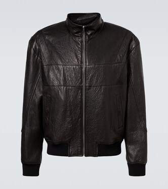 3B Sports Icon leather track jacket in black - Balenciaga | Mytheresa