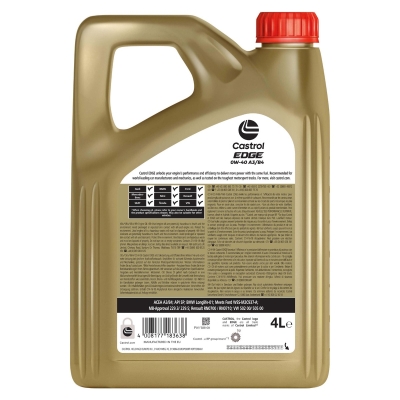 Castrol EDGE 0W-40 A3/B4 Engine Oil 4L: Max Performance