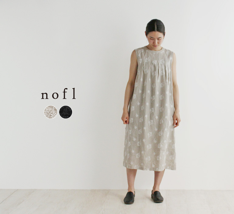 nofl】リネン刺繍ノースリーブワンピース 644205660 | ナチュラル服