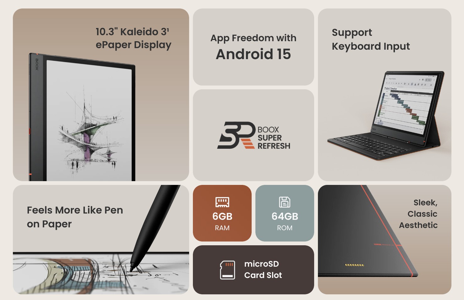 Boox Note Air5 C launches with color display and physical keyboard