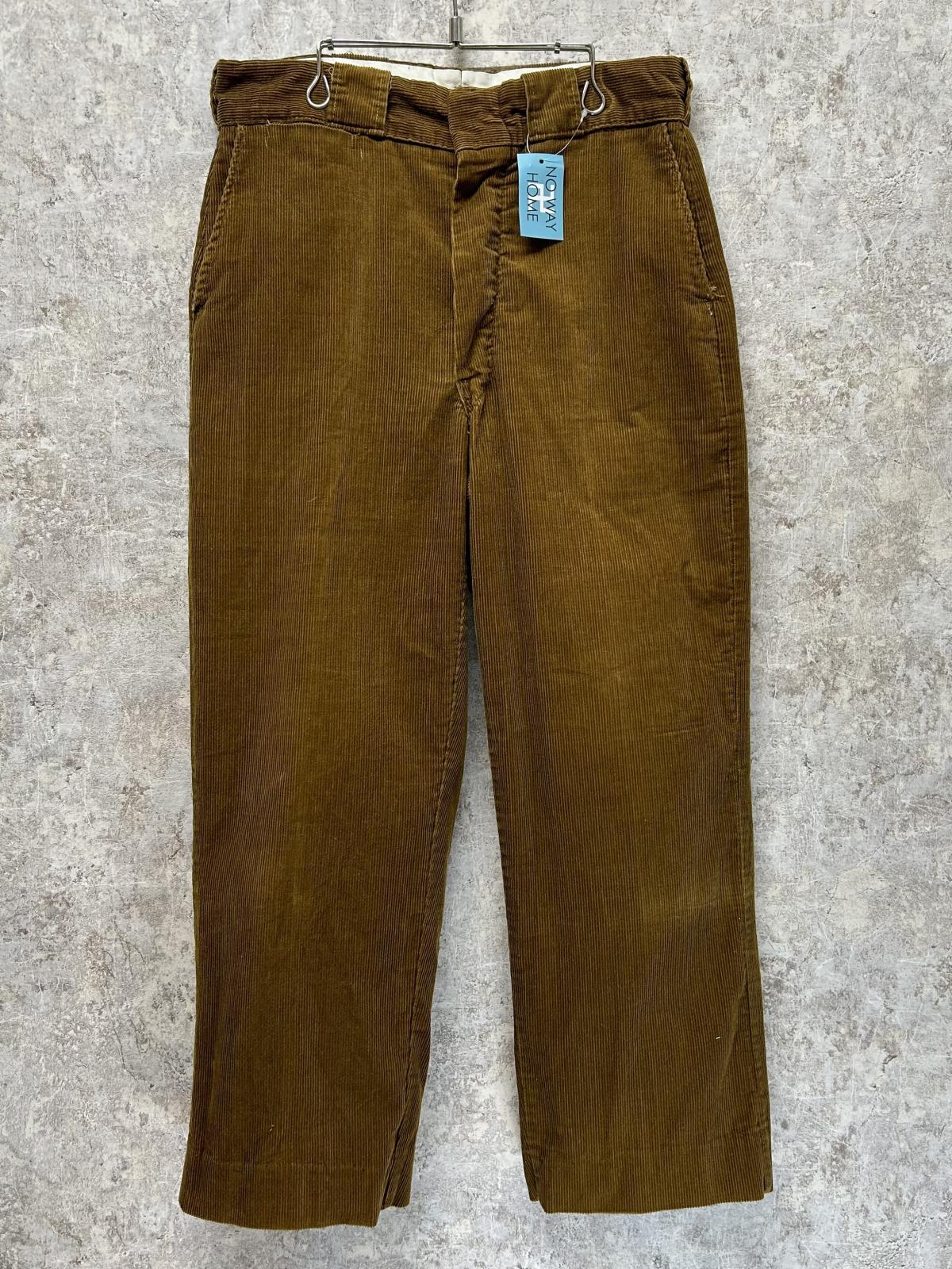 70's〜【ビンテージ】ブラウン 茶色【コーデュロイパンツ】【W34程度
