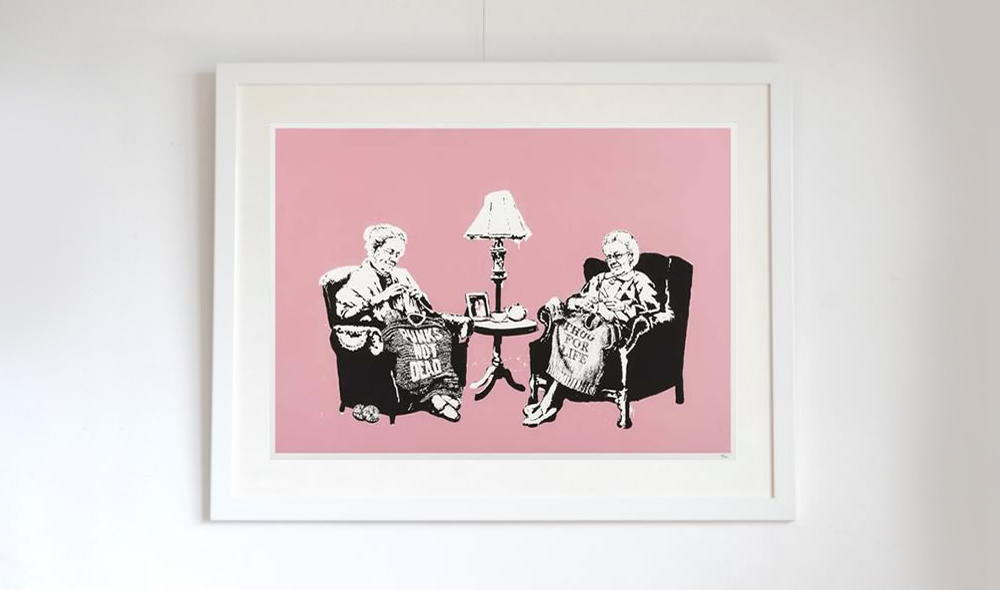 Banksy（バンクシー）-Grannies Pest ControlのCOA付き作品を販売 ー