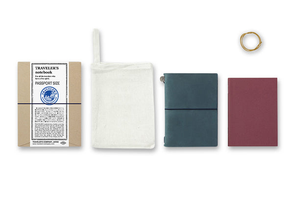 Traveler's Notebook Passport size - Starter kit BLUE - NOMADO Store