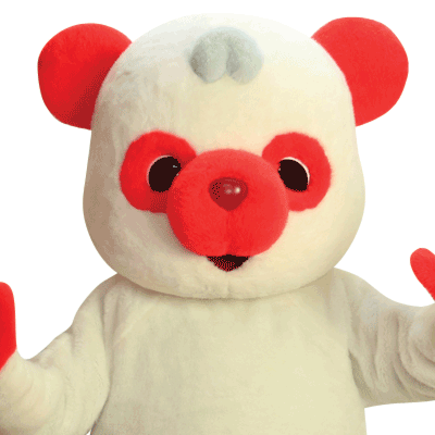 A-175 紅白熊（くま）｜着ぐるみレンタル ノースランドペペ