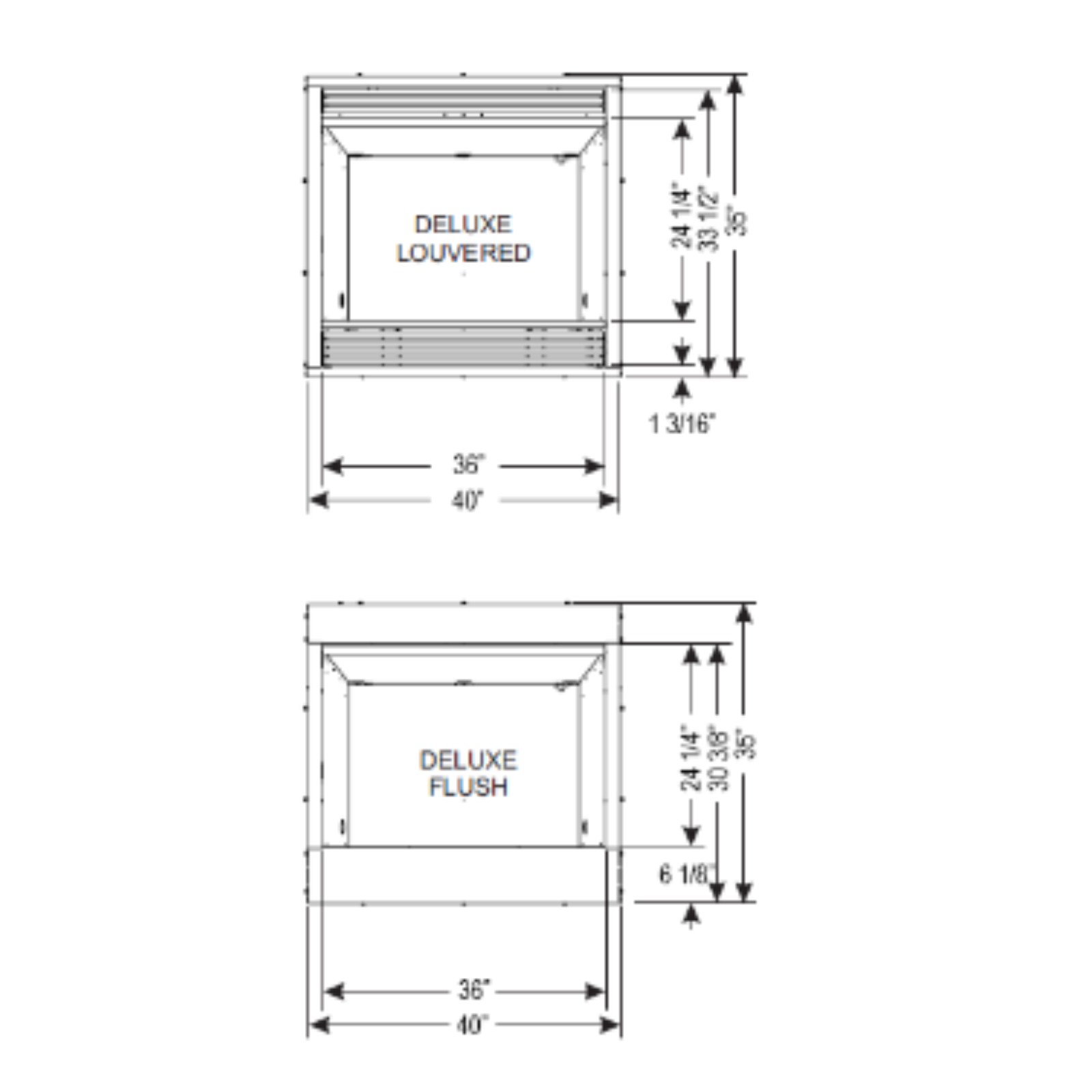 Empire Breckenridge Deluxe 36 Vent Free Gas Firebox | VFD36FB