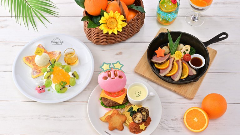 オレンジをテーマにした夏限定メニューが登場！「カービィカフェ