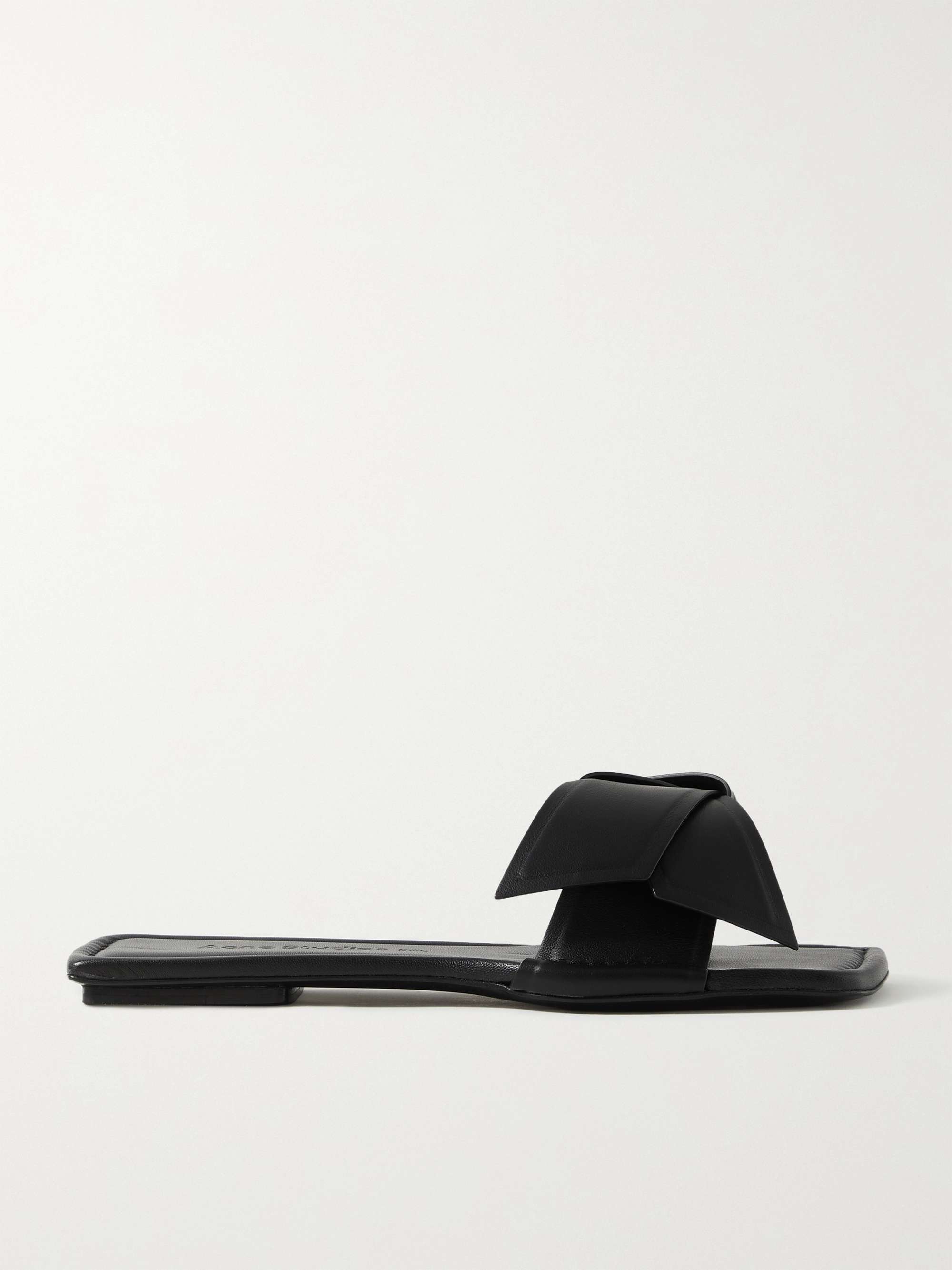 ACNE STUDIOS + NET SUSTAIN leather slides | NET-A-PORTER