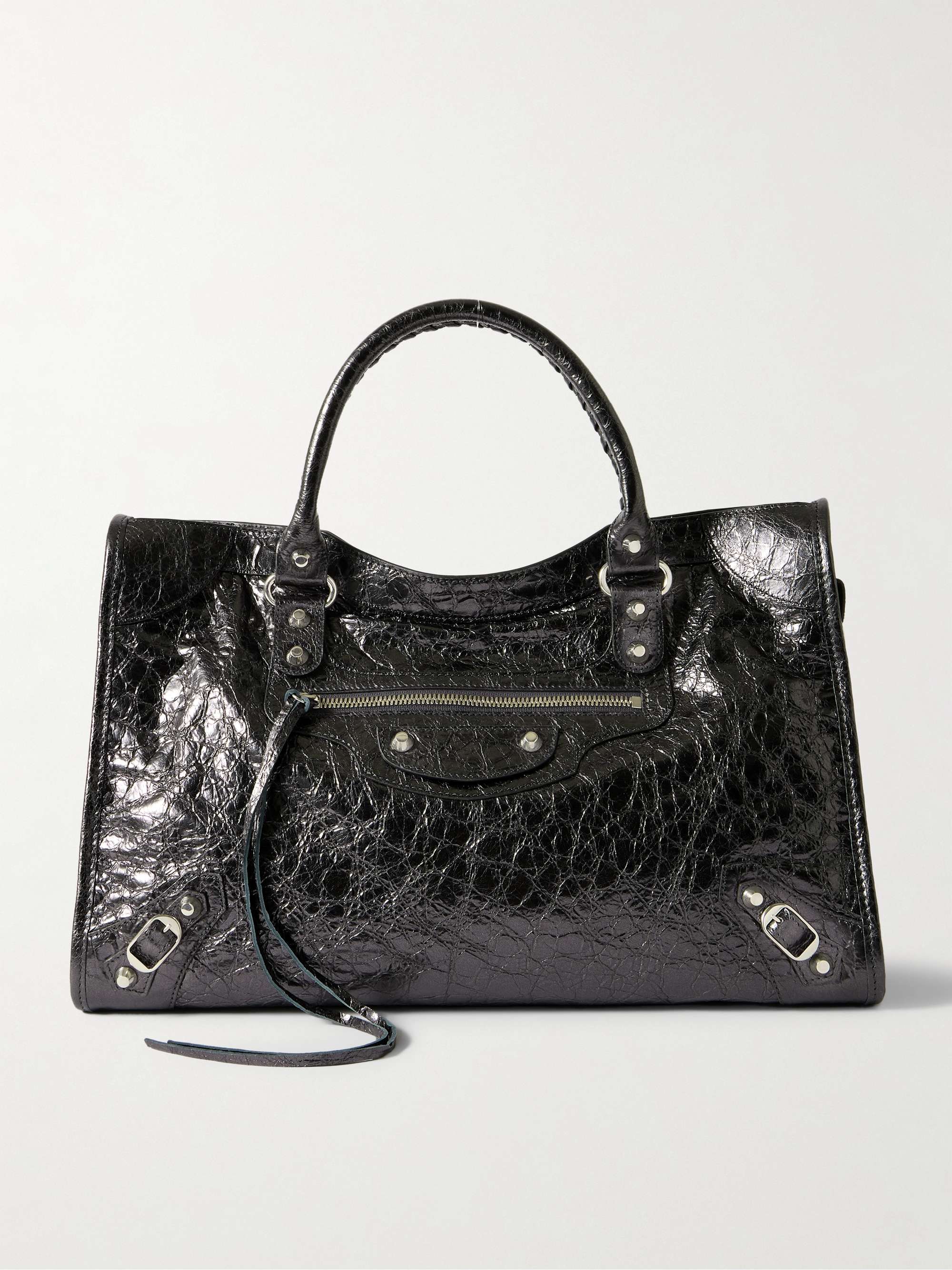 BALENCIAGA Le City medium textured-leather tote | NET-A-PORTER