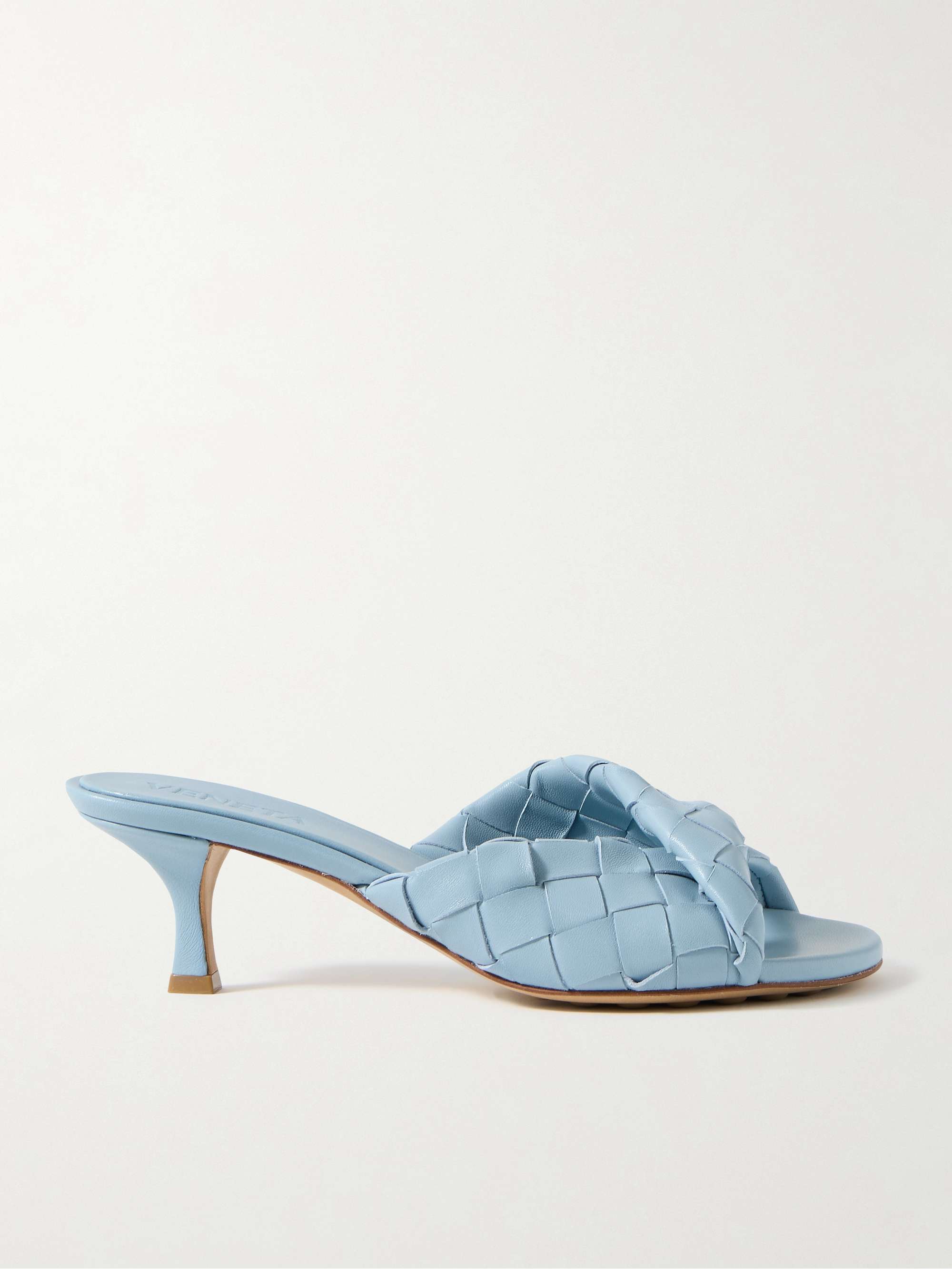 BOTTEGA VENETA Blink twisted intrecciato leather mules | NET-A-PORTER