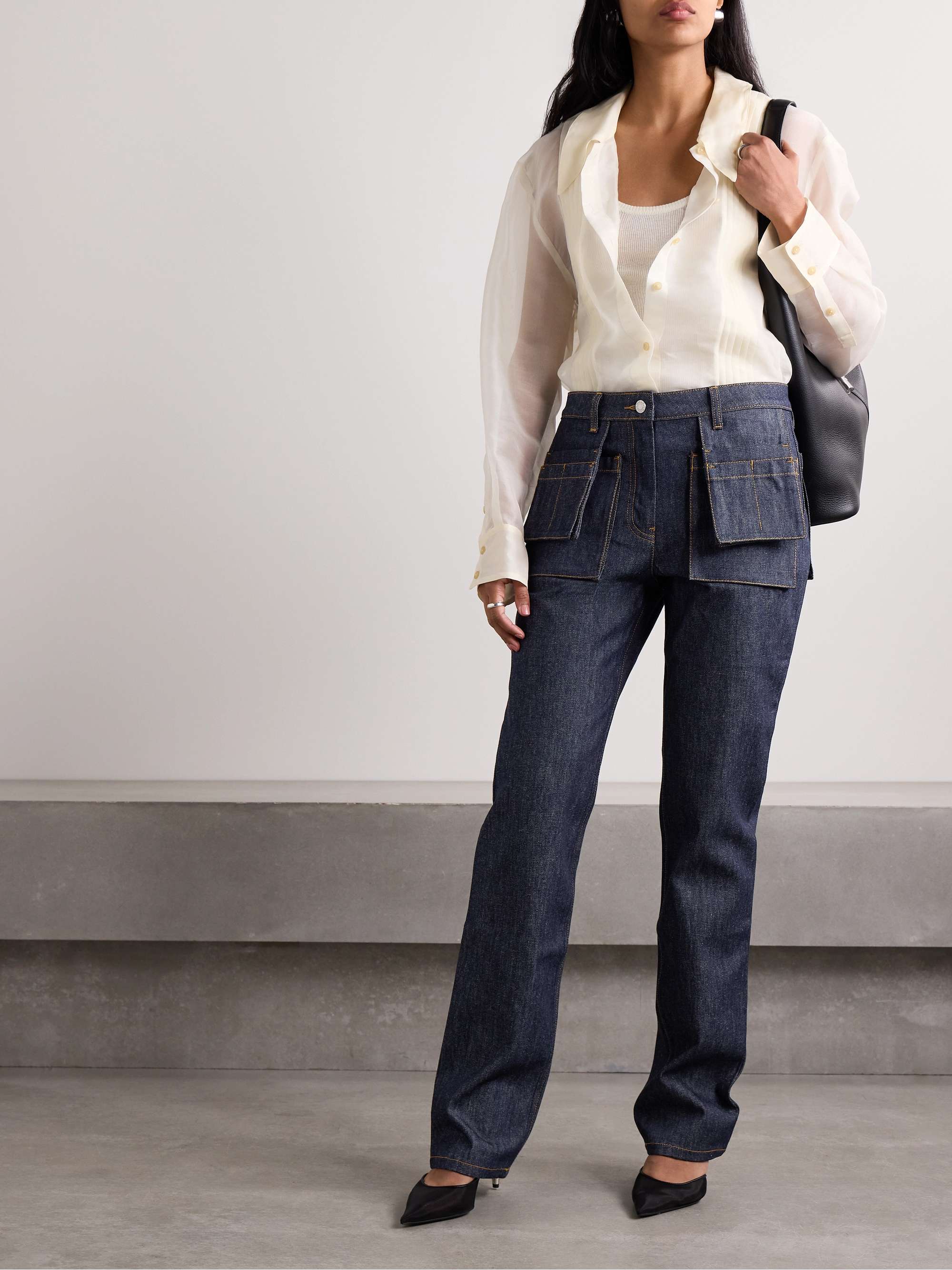 HELMUT LANG Utility mid-rise straight-leg jeans | NET-A-PORTER