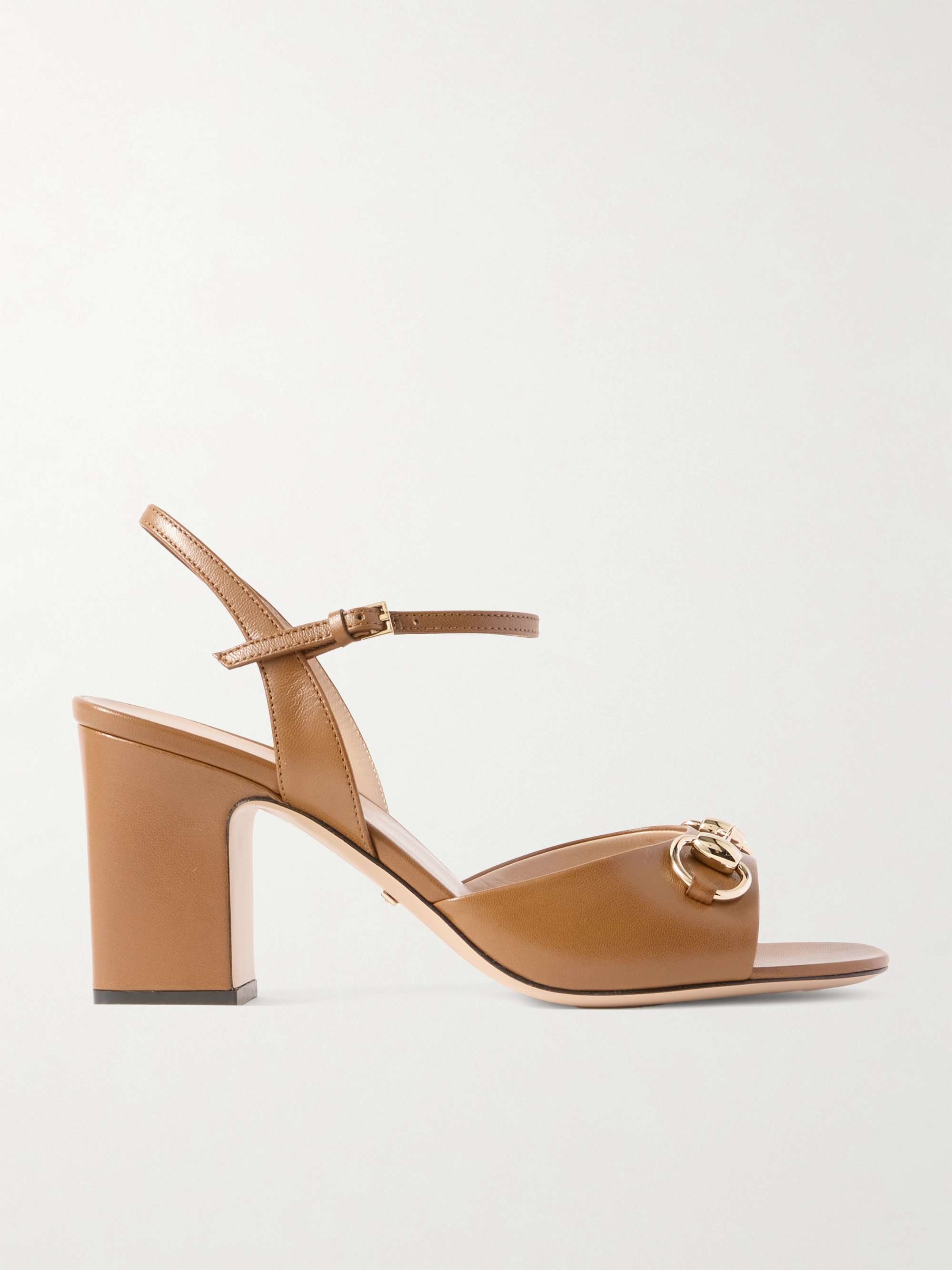 GUCCI Lady horsebit-embellished leather sandals | NET-A-PORTER
