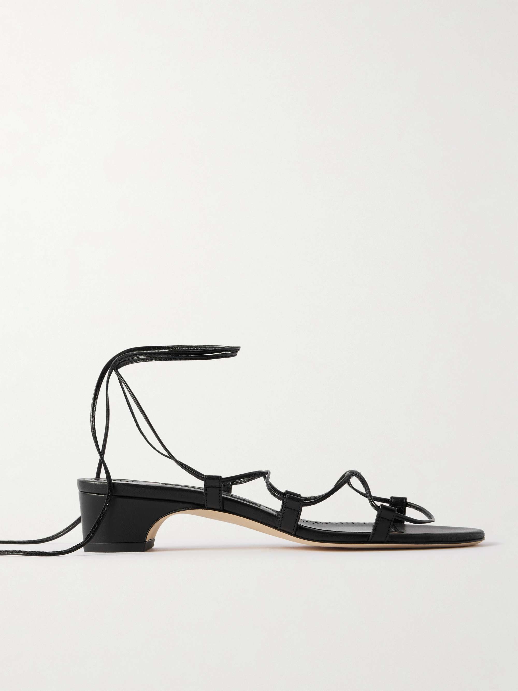 MANOLO BLAHNIK Dellasan 30 leather sandals | NET-A-PORTER