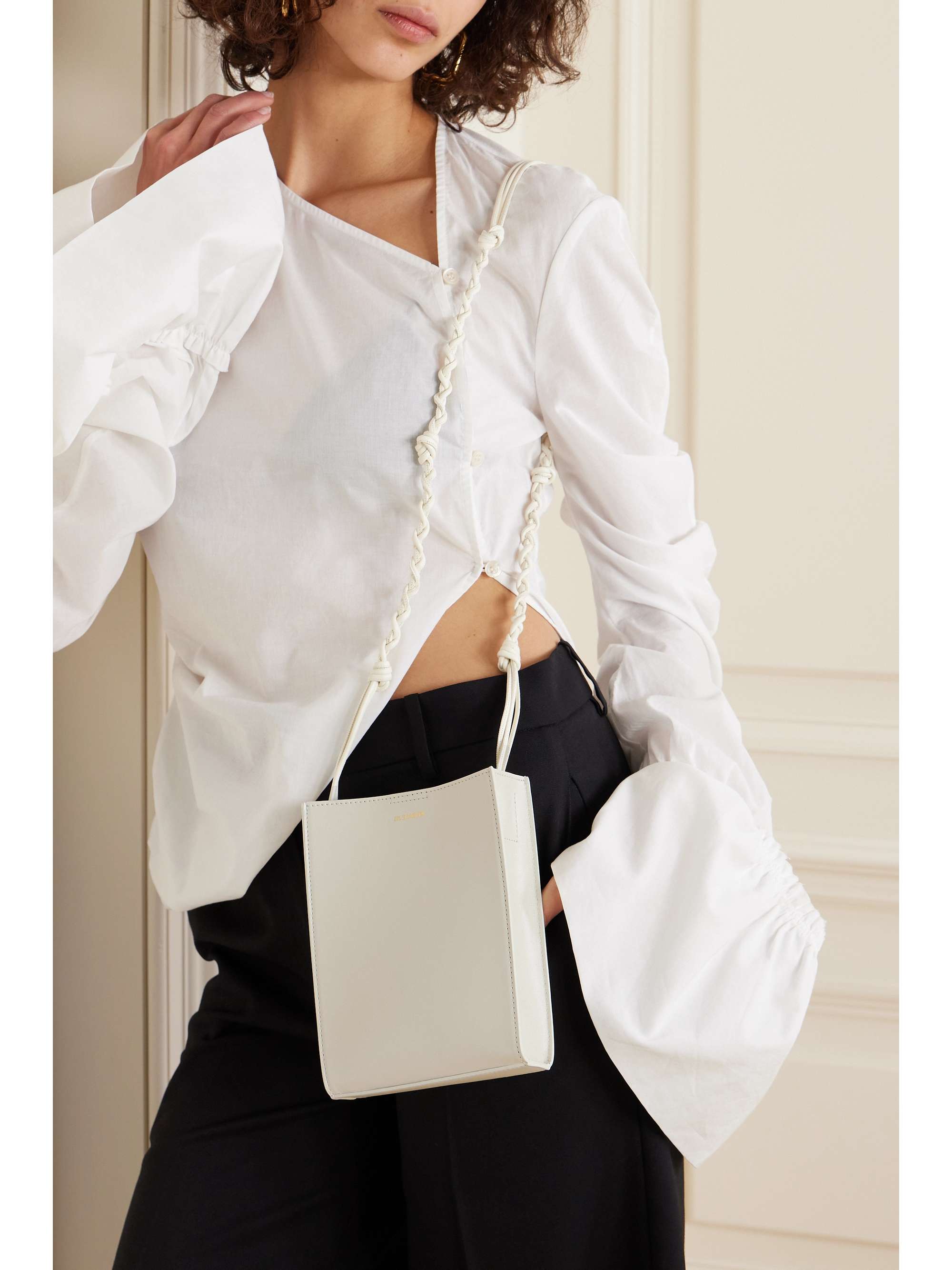 JIL SANDER Tangle small leather shoulder bag | NET-A-PORTER