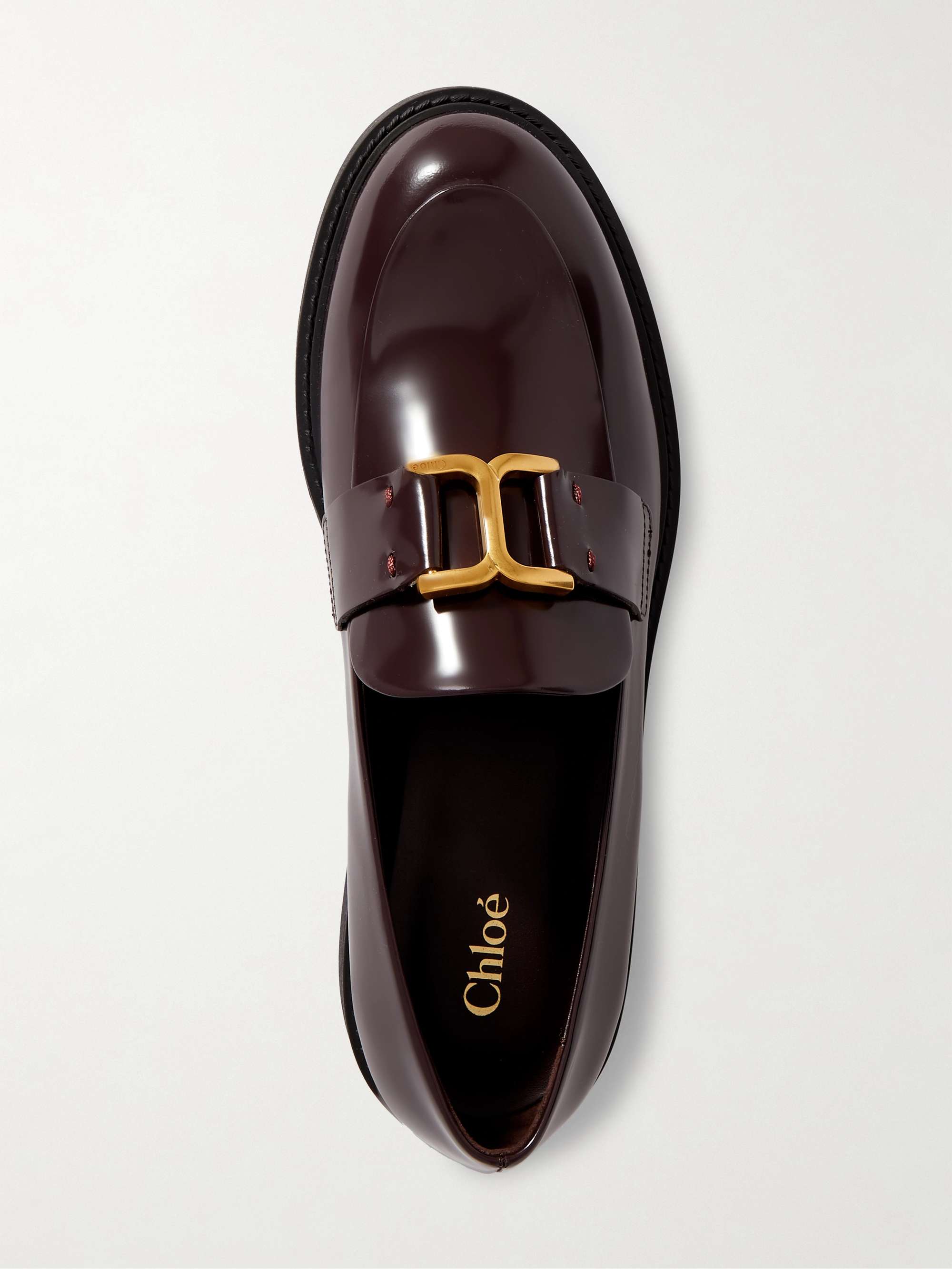 CHLOÉ Marcie embellished leather loafers | NET-A-PORTER